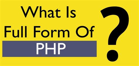 php full form language