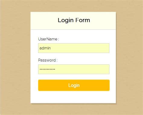 php login page example