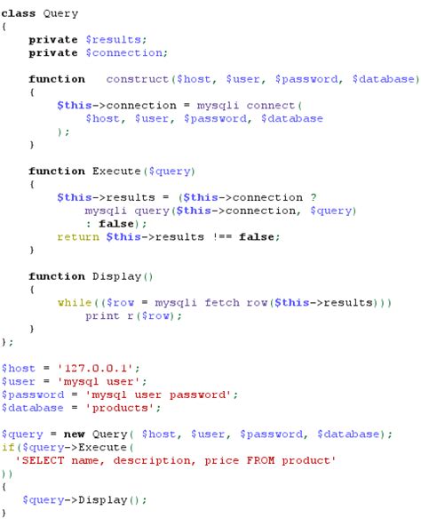 php oop project example