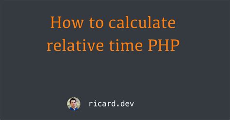 php relative time