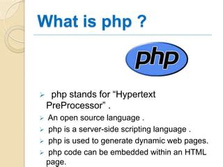 php stands for in computer language