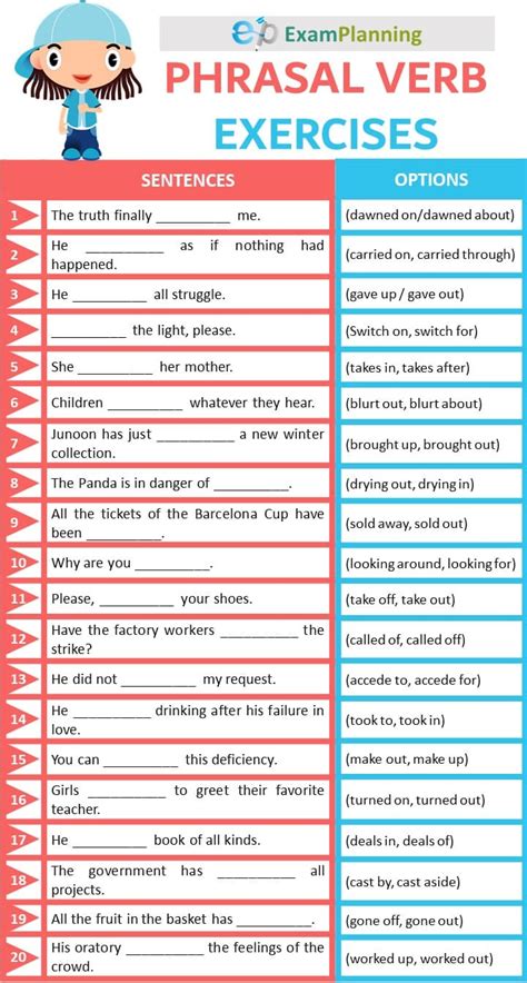 phrasal verbs exercises with answers doc