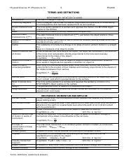 physics terms and definitions grade 12