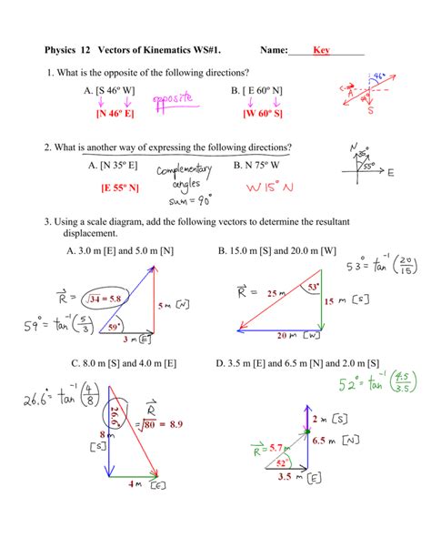 physics vector practice problems with answers pdf