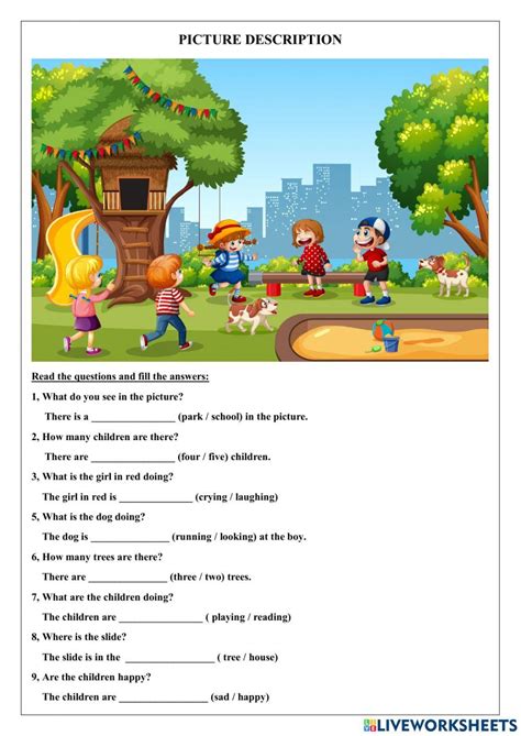 picture description for grade 2 worksheets with answers pdf