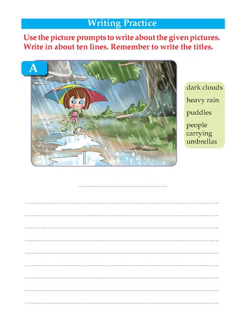 picture writing for class 3 worksheets with answers pdf