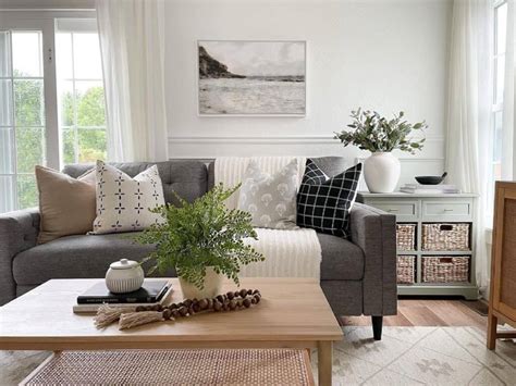 pillows with dark grey couch