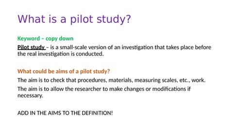 pilot research method