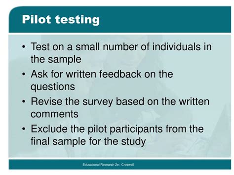 pilot testing in research sample