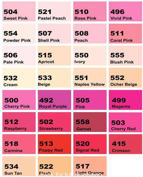 pink code number