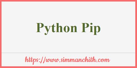 pip full form in python example