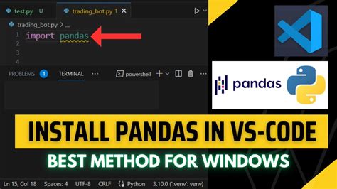 pip install pandas not working vs code