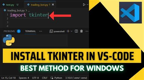 pip install tkinter visual studio code