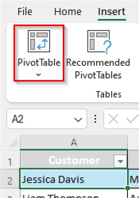 pivot table count number of instances
