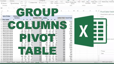 pivot table with two columns of data