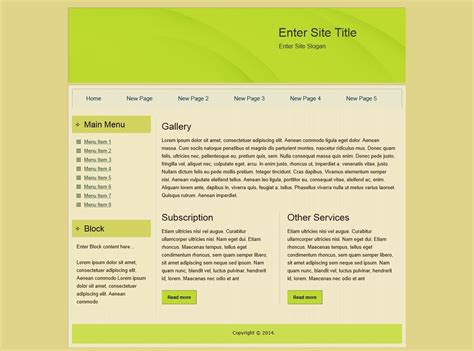 plain html website template