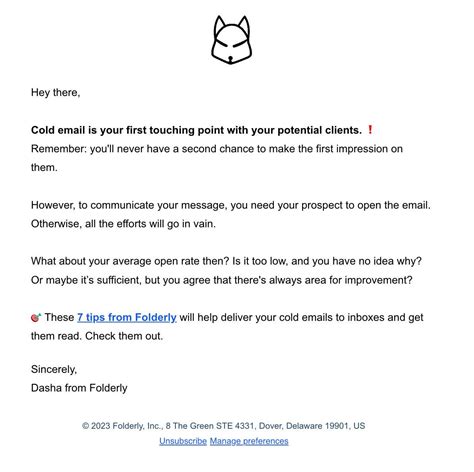 plain text email format