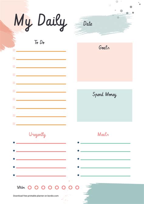planner with daily schedule