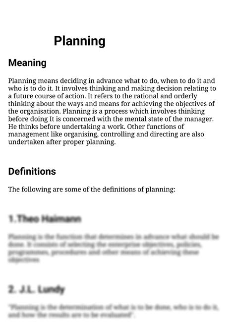 planning meaning in english