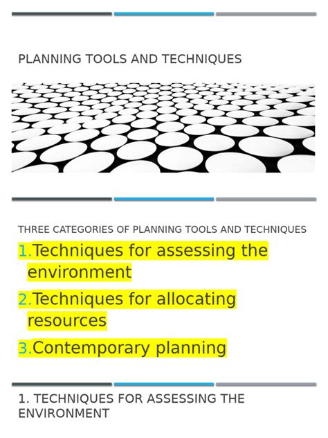 planning tools and techniques pdf