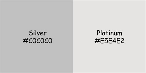 platinum vs silver color code