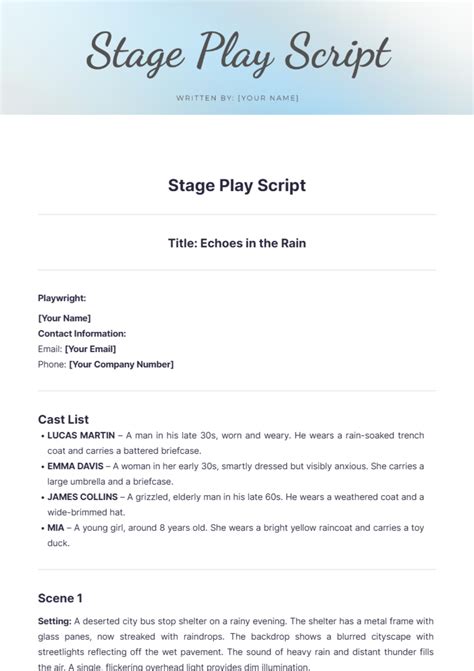 play script format pdf