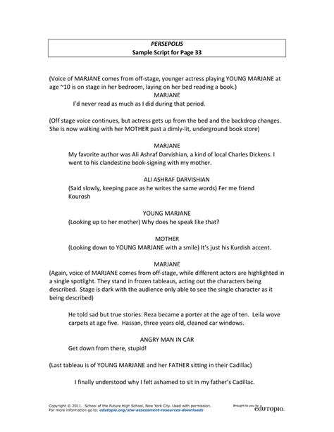 play script format template