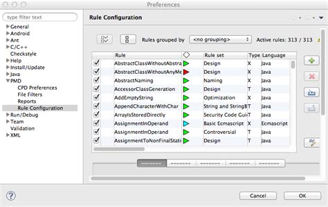 pmd rules for java