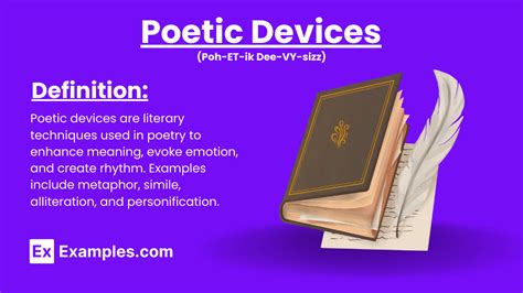 poetic devices and their definitions with examples