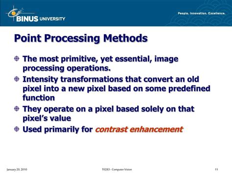 point processing techniques in image processing