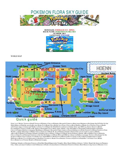 Pokemon Flora Sky Walkthrough Guide