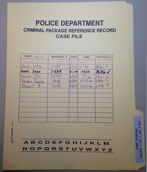 police case file examples