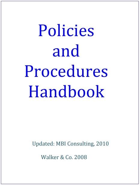 policy and procedure manual examples pdf