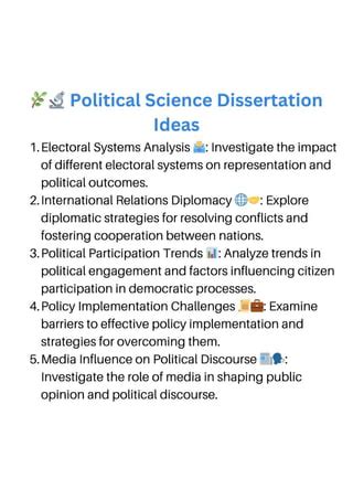political science dissertation topics