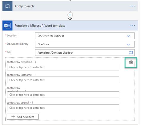 populate word document from microsoft forms