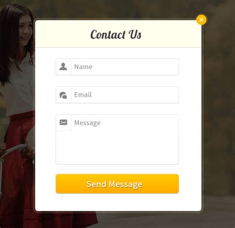 popup contact form html css javascript