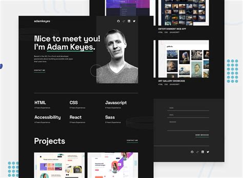 portfolio ideas for front end developer