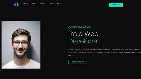 portfolio website source code using html and css