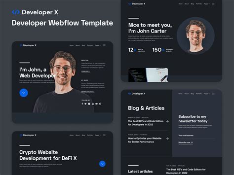 portfolio website templates for software developer free