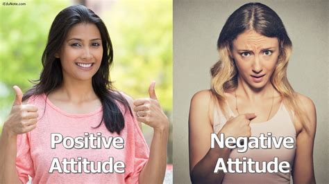 positive and negative attitude examples sentences