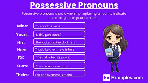 possessive pronouns examples with answers