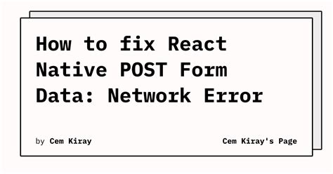 post form data react native