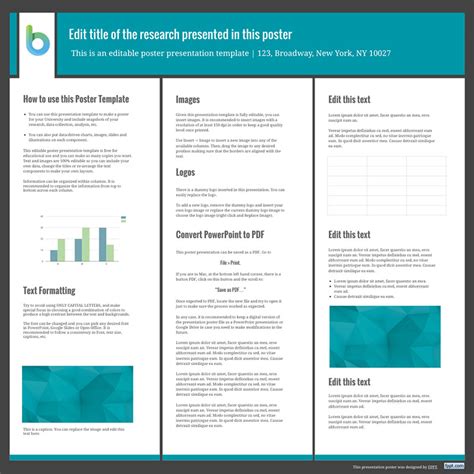 poster presentation format size