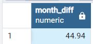 postgresql month difference between two dates