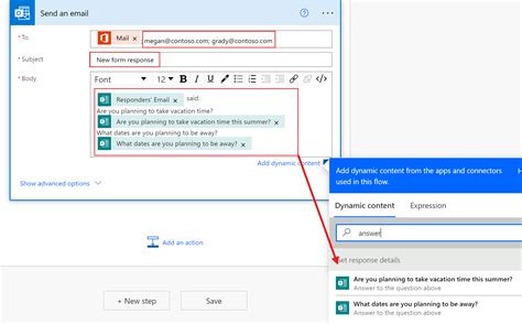 power automate email from excel list