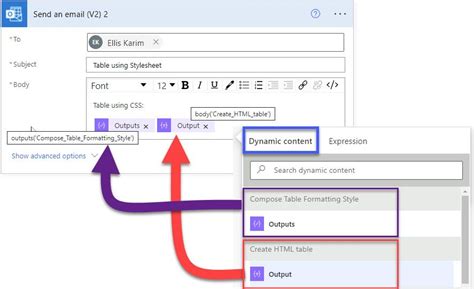power automate excel to email