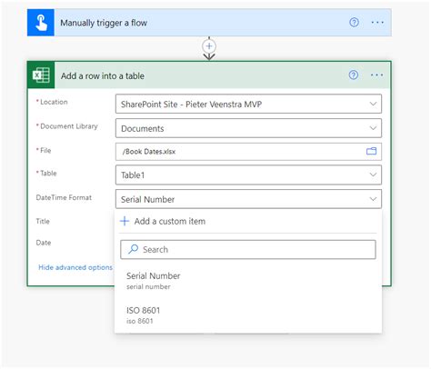 power automate format date from excel