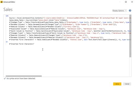power bi code examples