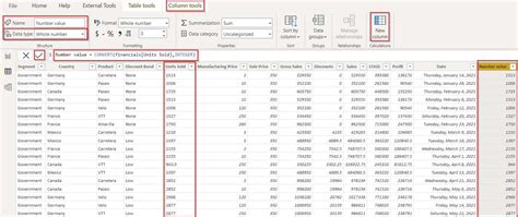 power bi data type text and number