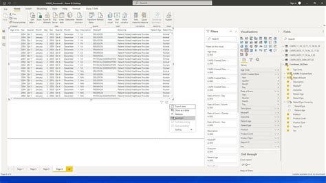 power bi export to csv limit